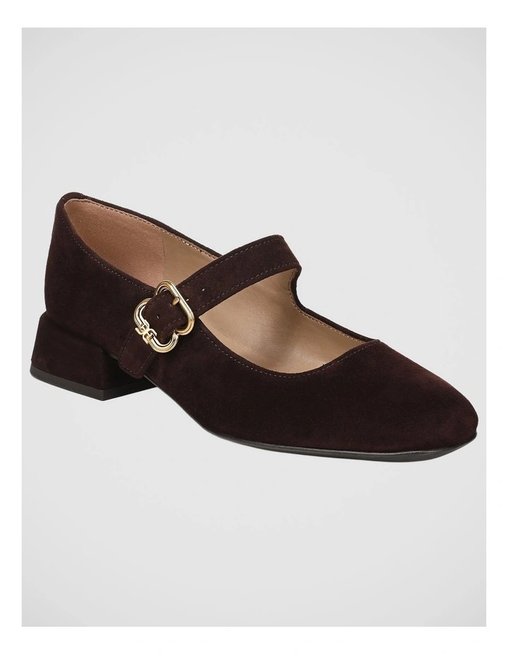 Betsey Flat Shoes in Cafe Noir Suede Leather image 2