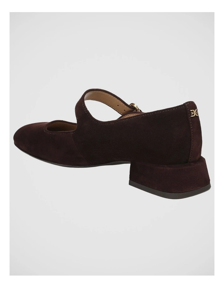 Betsey Flat Shoes in Cafe Noir Suede Leather image 3