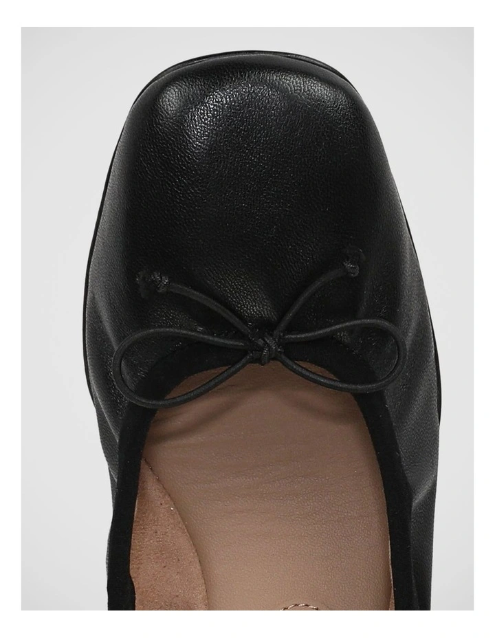 Belle Flat Shoes in Black Glove Leather image 4