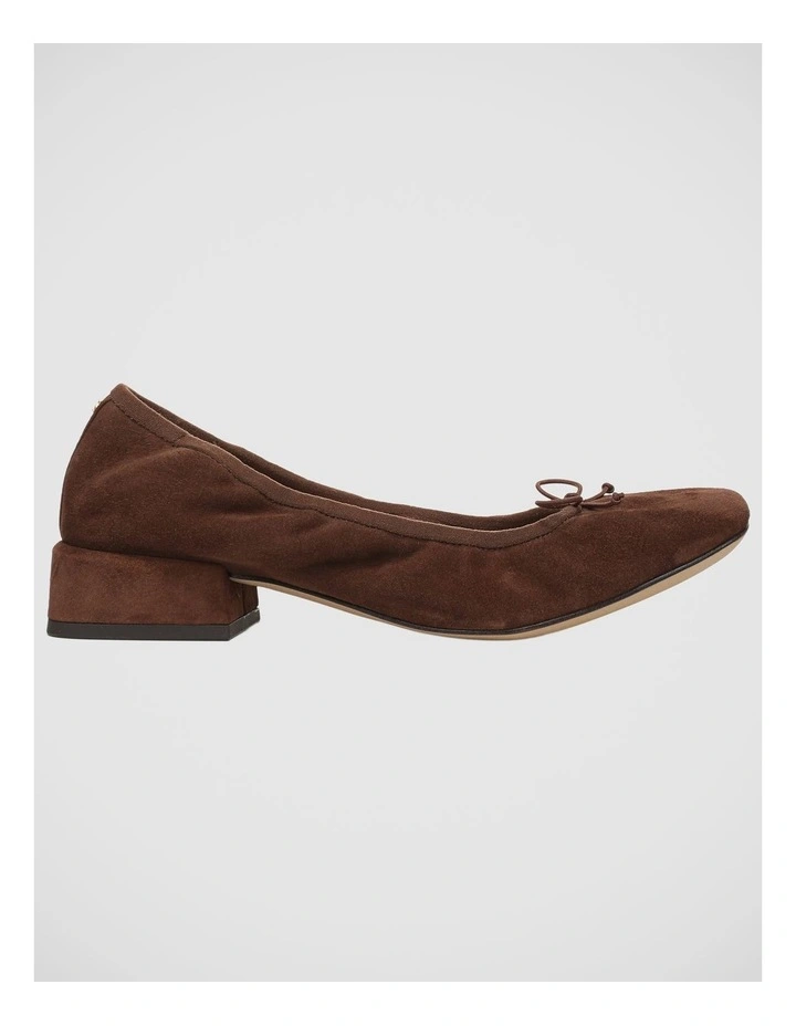 Belle Flat Shoes in Ande Brown Suede image 1