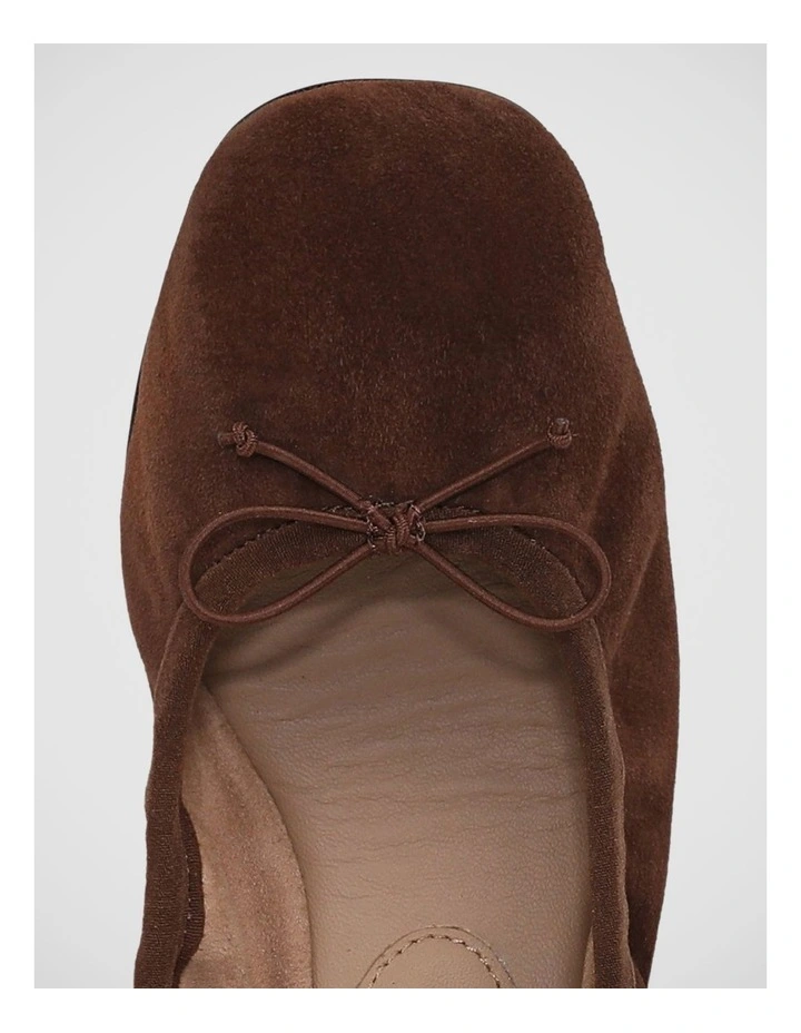 Belle Flat Shoes in Ande Brown Suede image 4