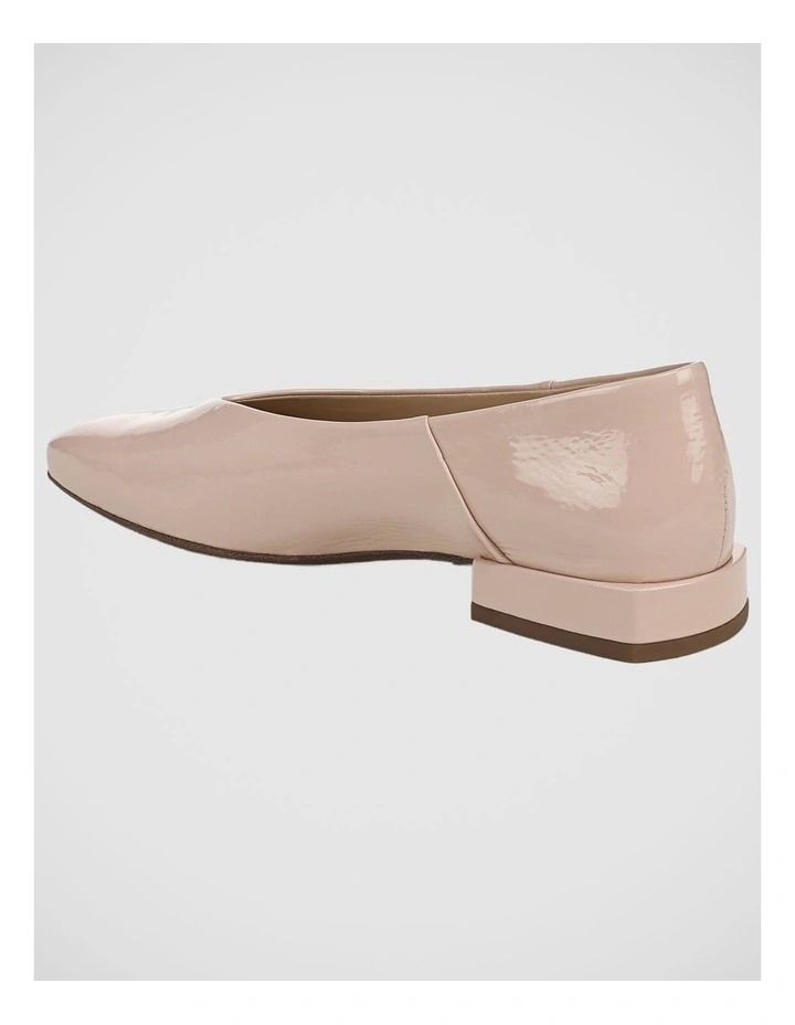 Kasey Flat Shoes in Buff Blush Leather image 3