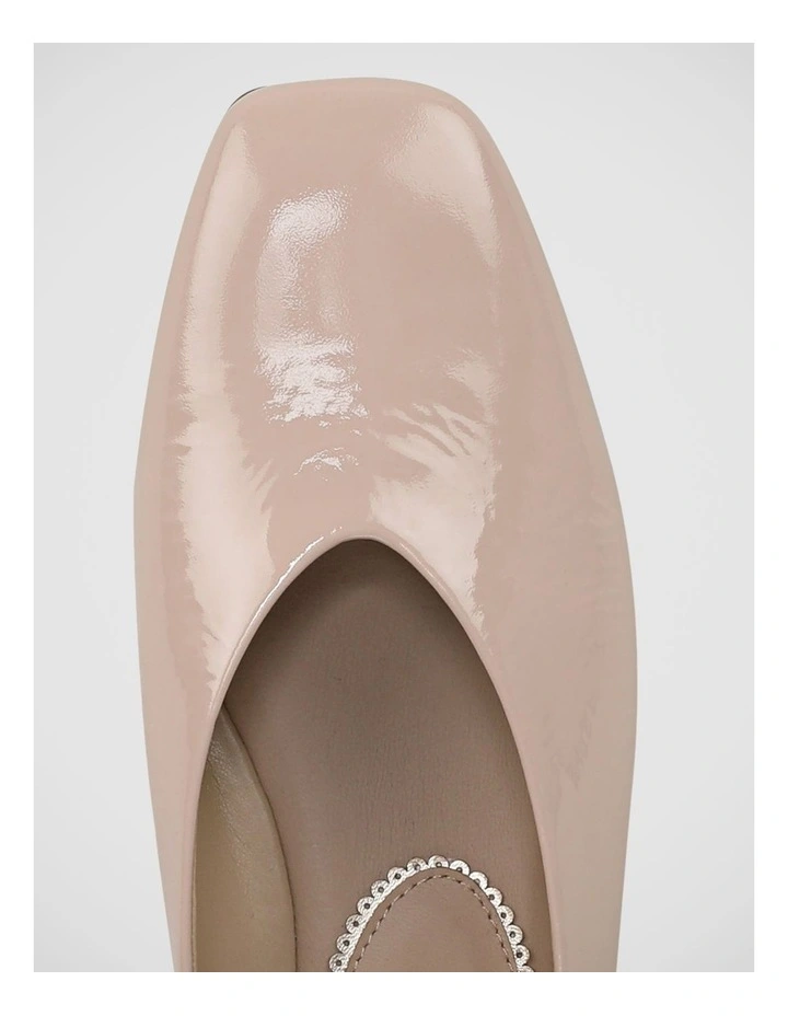 Kasey Flat Shoes in Buff Blush Leather image 4