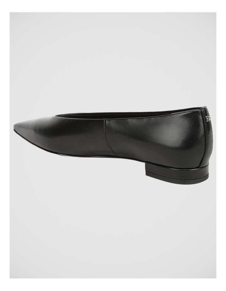 Emory Flat Shoes in Black Leather image 3