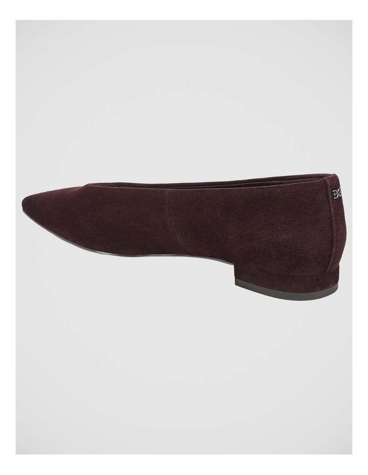Emory Flat Shoes in Cafe Noir Suede Leather image 3