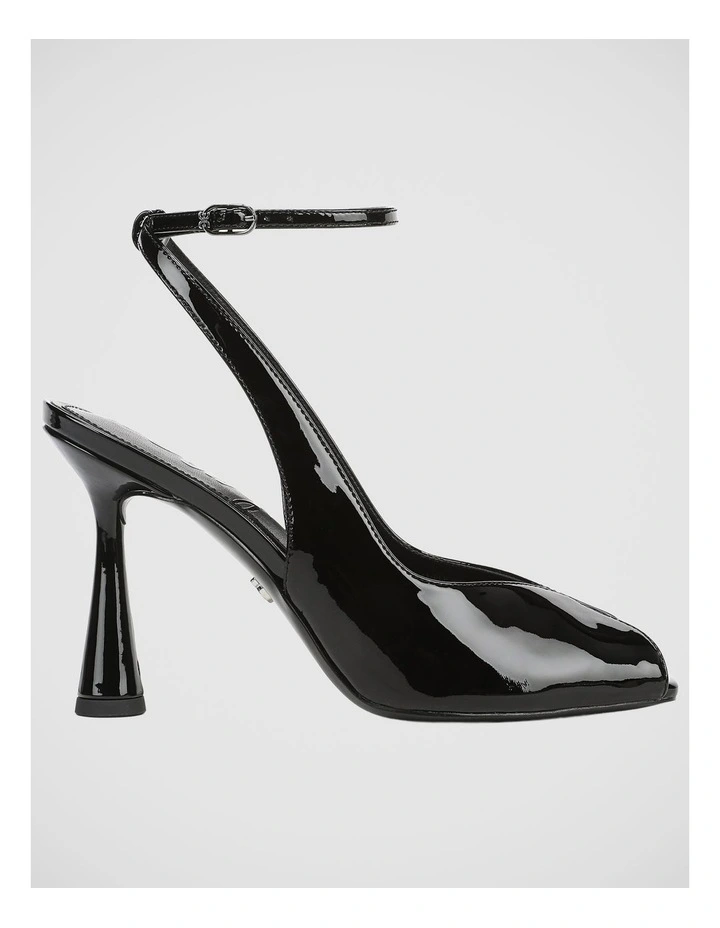 Esme Heeled Sandal in Black Patent Leather image 1