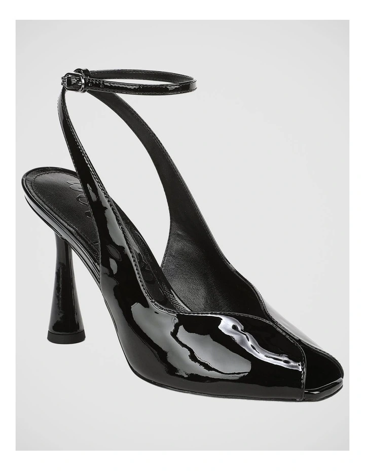 Esme Heeled Sandal in Black Patent Leather image 2