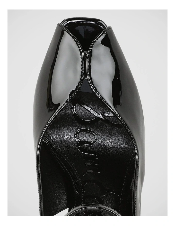 Esme Heeled Sandal in Black Patent Leather image 4