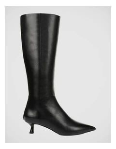 Renee Knee High Boots in Black Leather
