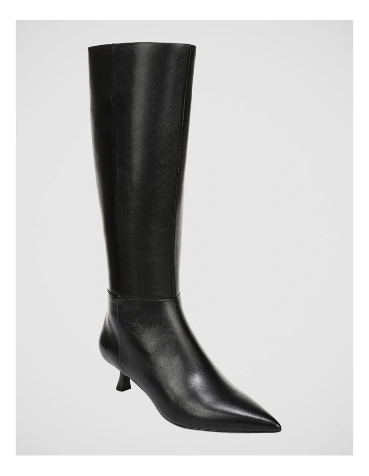 Renee Knee High Boots in Black Leather image 2