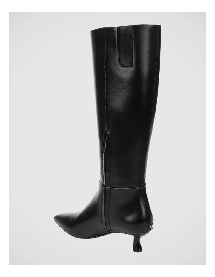 Renee Knee High Boots in Black Leather image 3