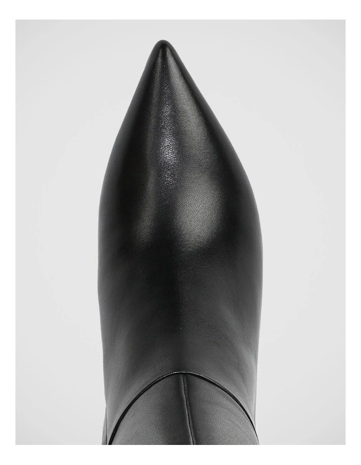 Renee Knee High Boots in Black Leather image 4