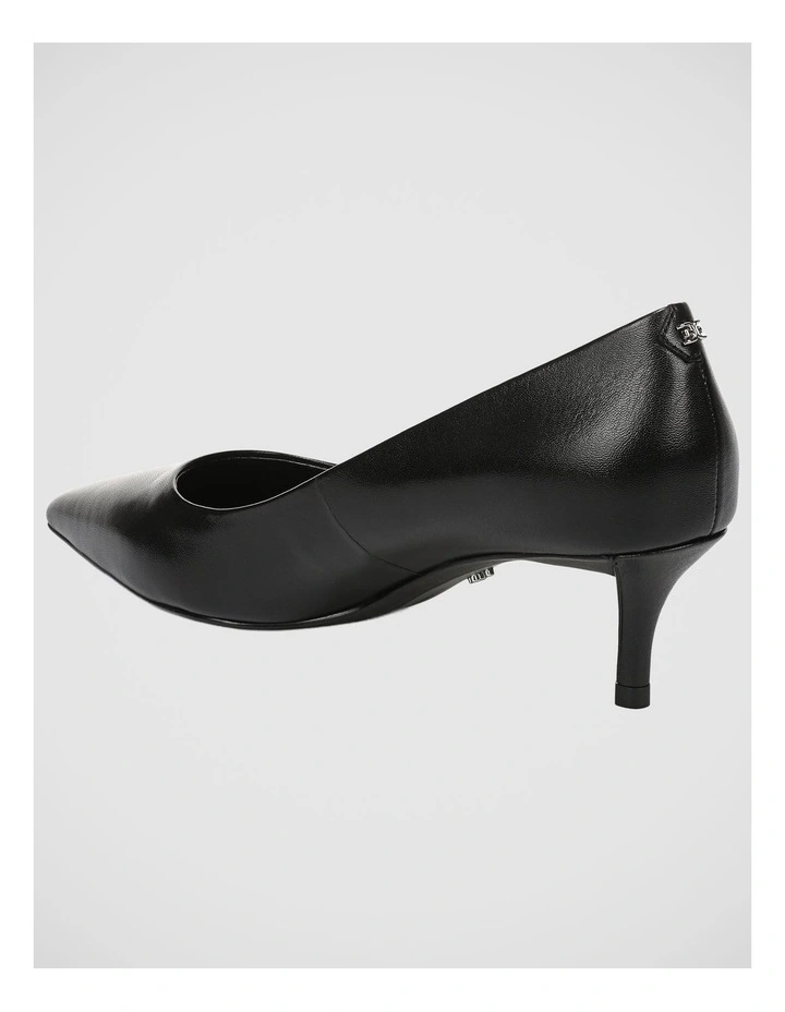 Summer Point Toe Pump in Black Leather image 3