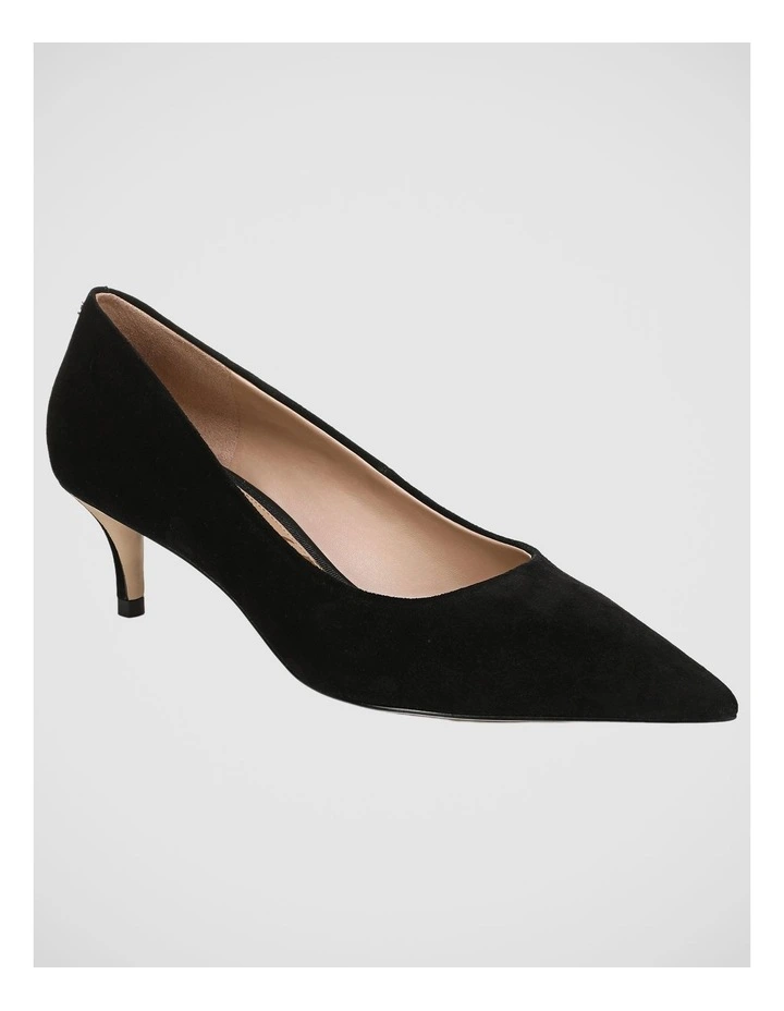 Summer Point Toe Pump in Black Suede Leather image 2
