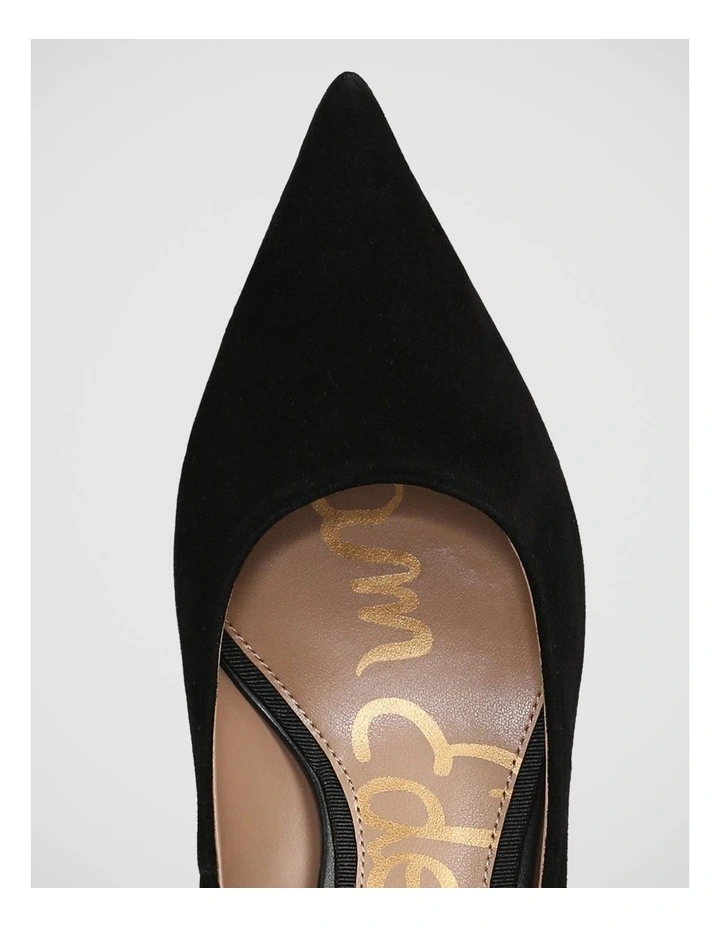 Summer Point Toe Pump in Black Suede Leather image 4