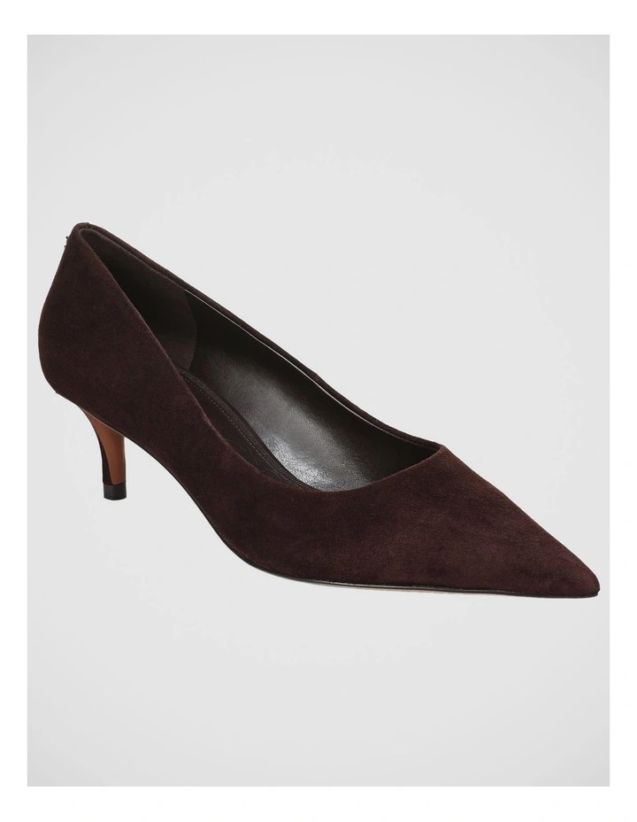 Summer Point Toe Pump in Cafe Noir Suede Leather image 2