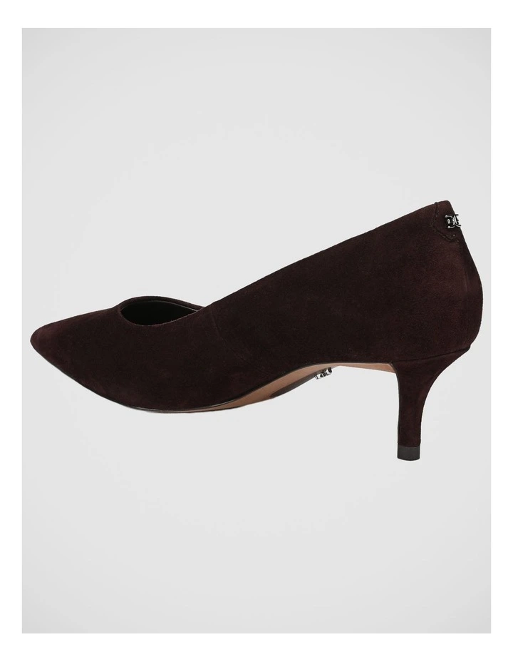 Summer Point Toe Pump in Cafe Noir Suede Leather image 3