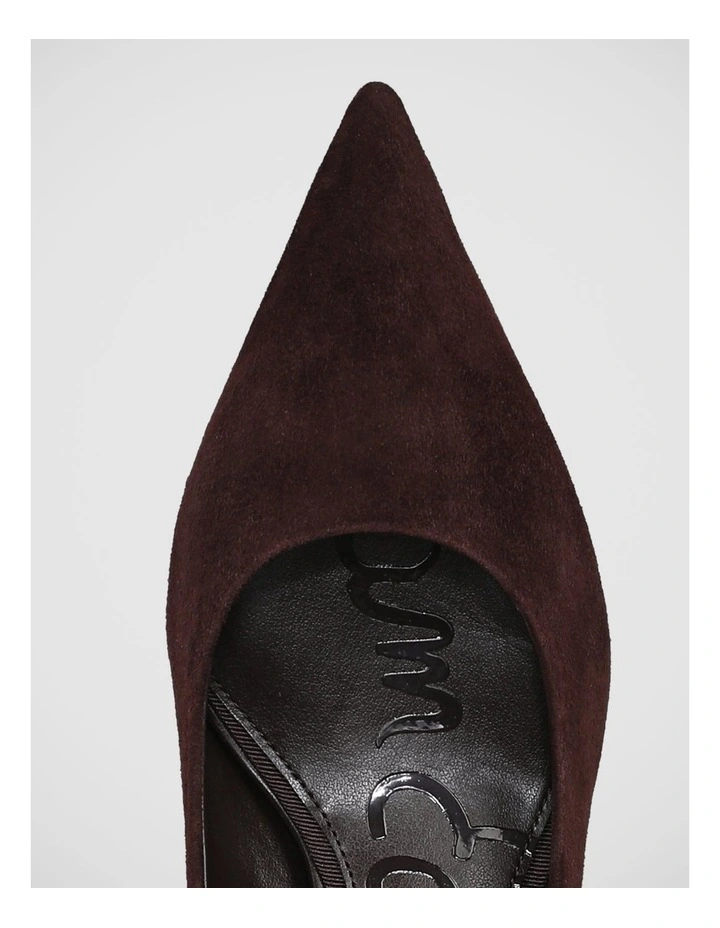Summer Point Toe Pump in Cafe Noir Suede Leather image 4