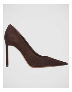 Talula Stiletto Pumps in Cafe Noir Suede Leather