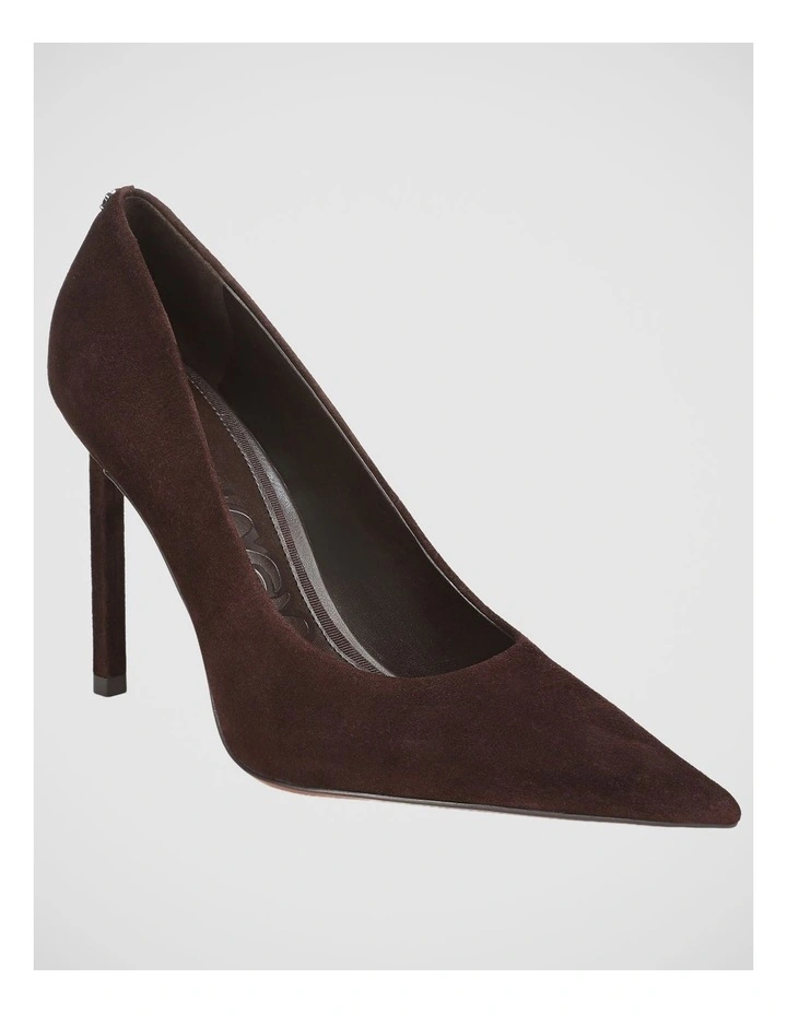 Talula Stiletto Pumps in Cafe Noir Suede Leather image 2