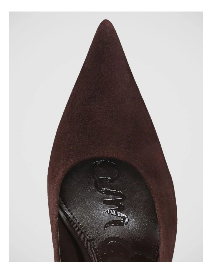 Talula Stiletto Pumps in Cafe Noir Suede Leather image 4