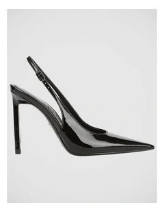 Tegan Sling Back Pump in Black Patent Leather