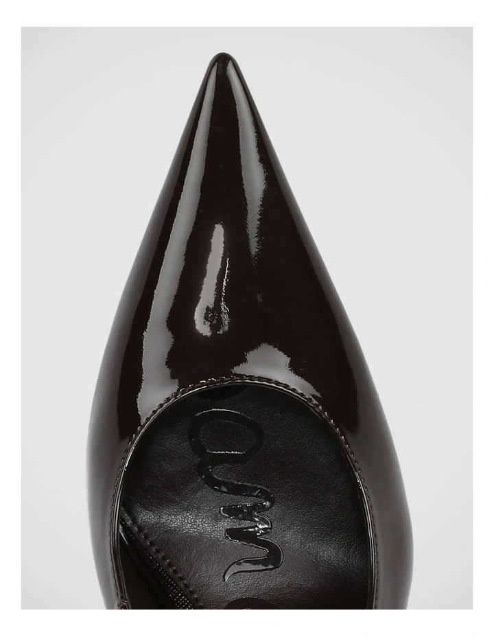 Tegan Sling Back Pump in Rich Chocolate Patent Leather image 4