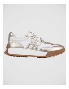 Langley Sneakers in Off White / Molten Gold