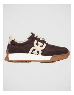 Langley Sneakers in Brown / White Suede