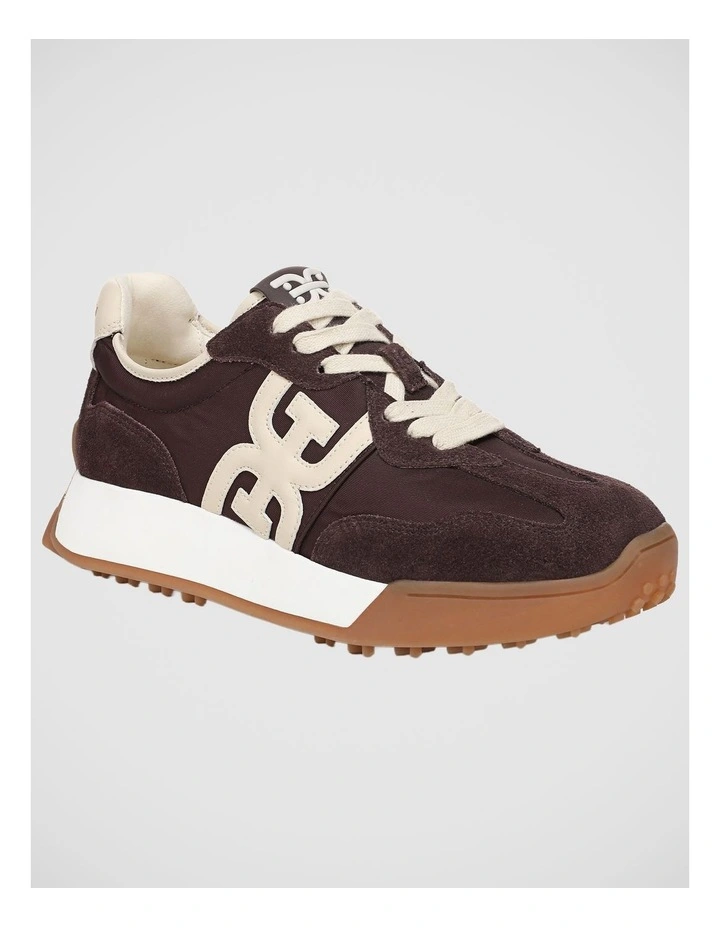 Langley Sneakers in Brown / White Suede image 2
