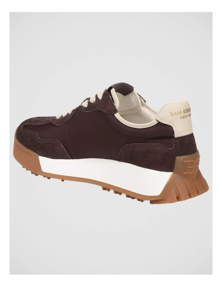 Langley Sneakers in Brown / White Suede image 3