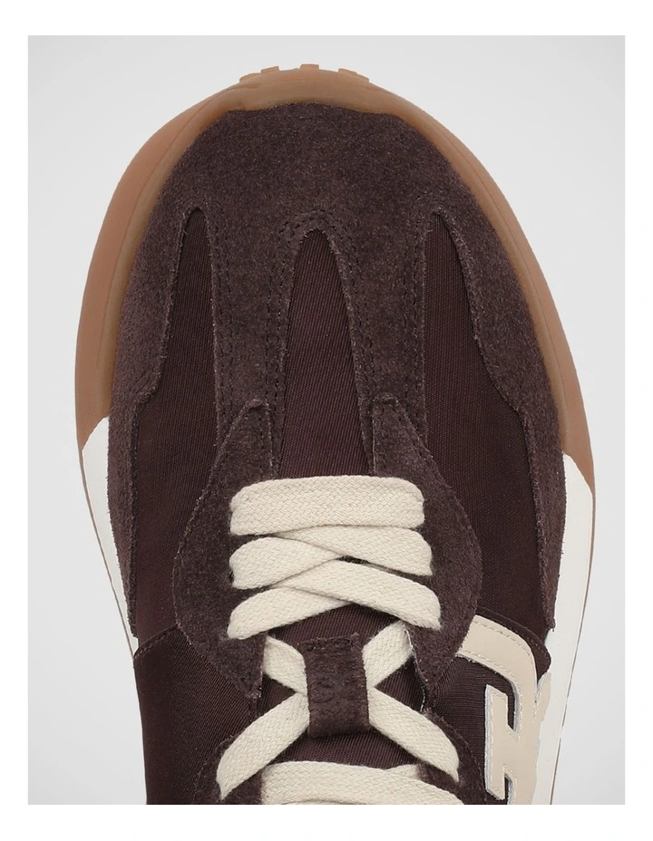 Langley Sneakers in Brown / White Suede image 4