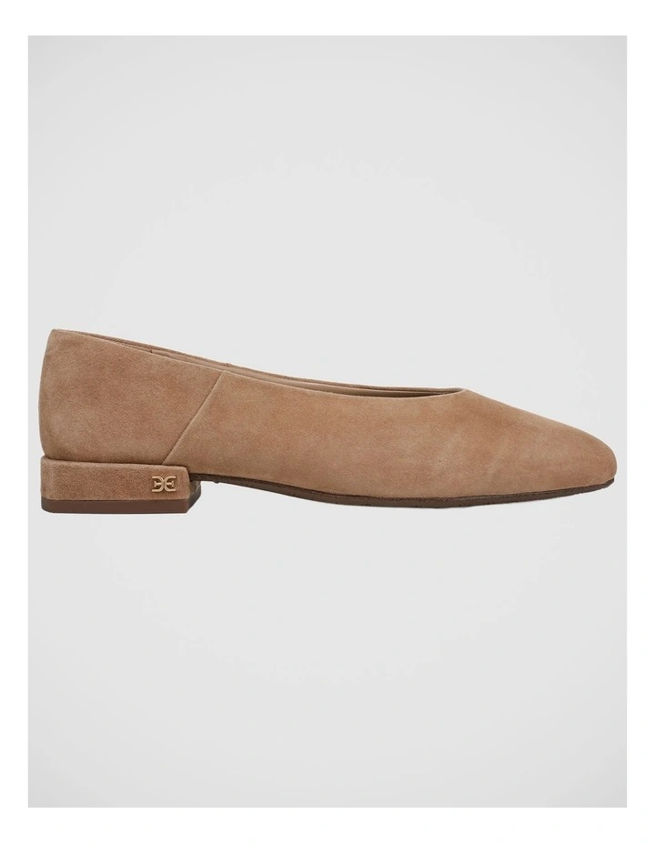 Kasey Flat Shoes in Warm Nutmeg Suede image 1