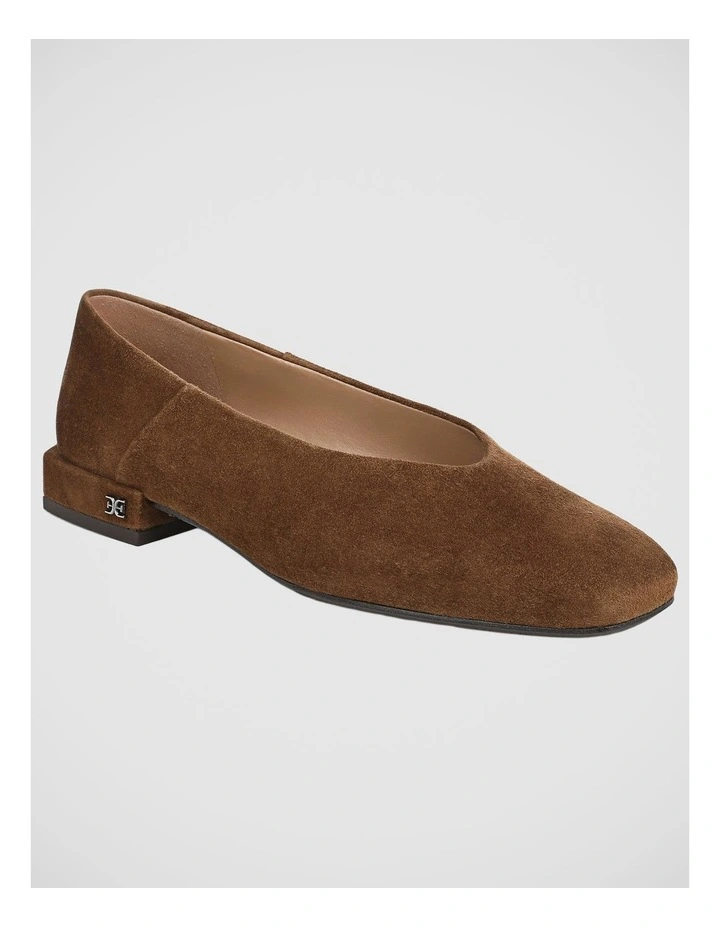Kasey Flat Shoes in Warm Nutmeg Suede image 2