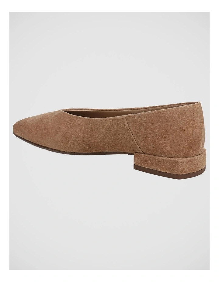 Kasey Flat Shoes in Warm Nutmeg Suede image 3