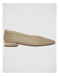 Kasey Flat Shoes in Amber Gold Knit