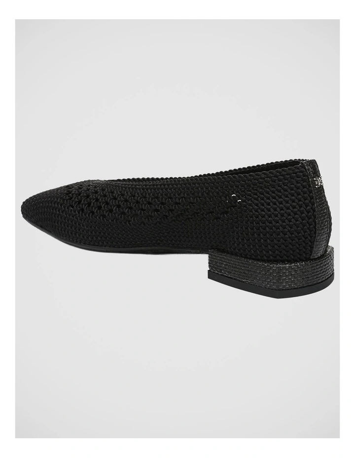 Kasey Flat Shoes in Black Knit image 3