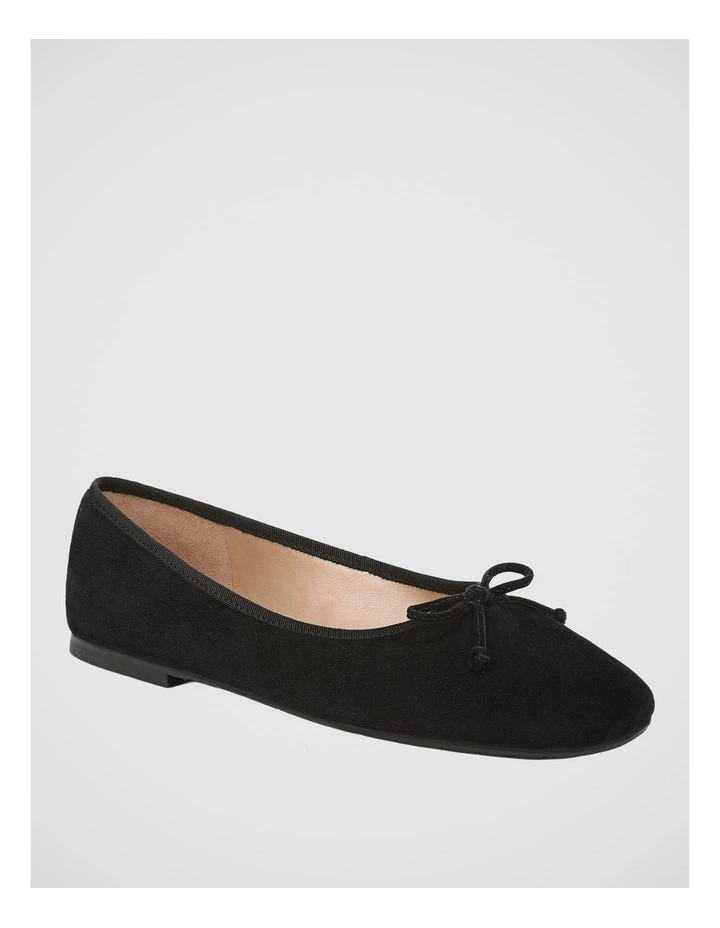 Alie Ballet Flats in Black Suede image 2