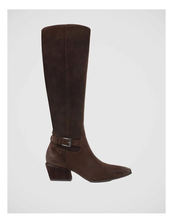Haisley Knee Boots in Espresso Bean Suede image 1
