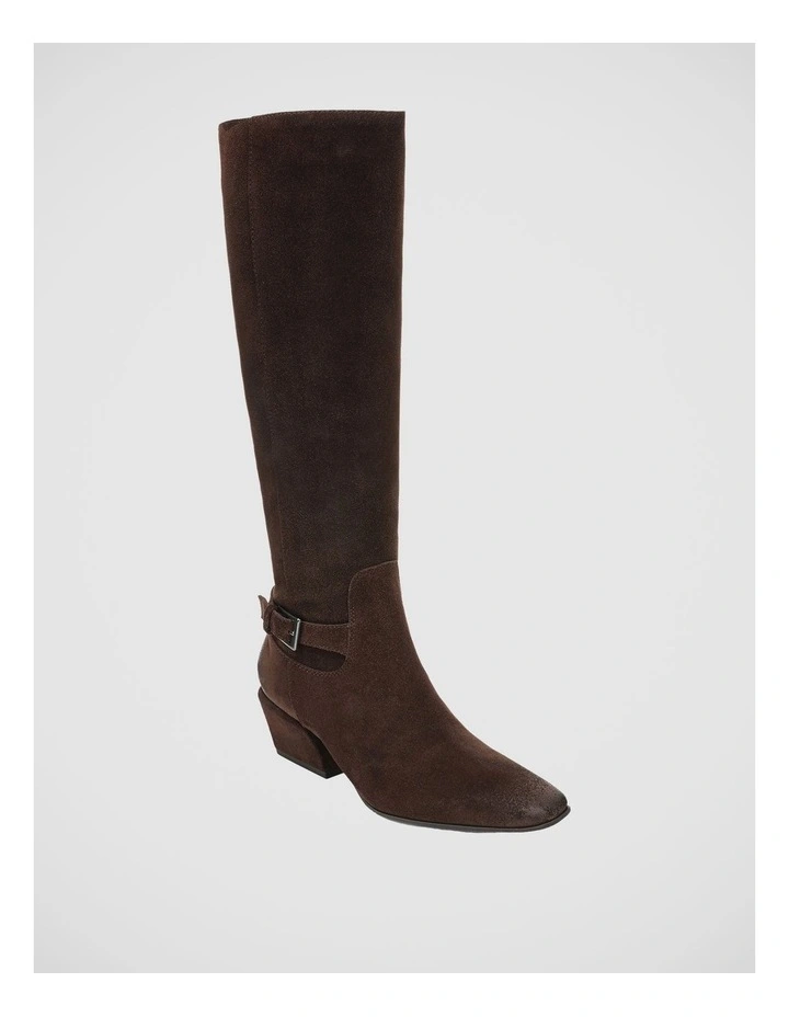 Haisley Knee Boots in Espresso Bean Suede image 2
