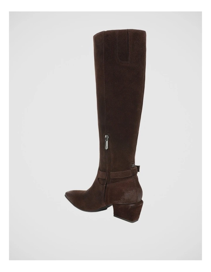 Haisley Knee Boots in Espresso Bean Suede image 3