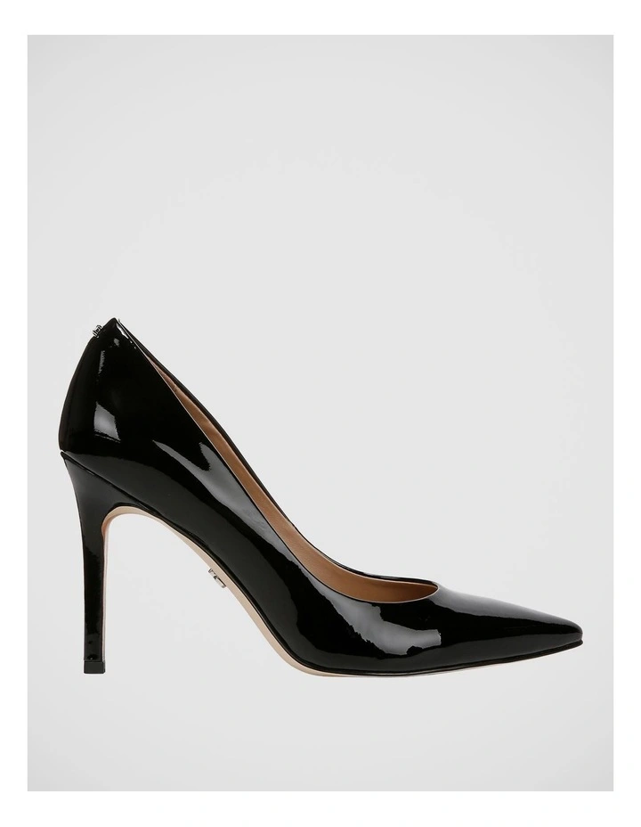 Hazel Stiletto Heeled Pump in Black Patent / Leather image 1