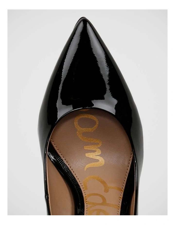 Hazel Stiletto Heeled Pump in Black Patent / Leather image 4