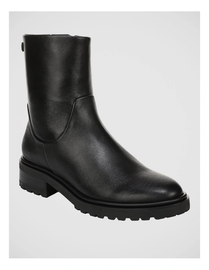 Sky Ankle Boots in Black Leather image 2
