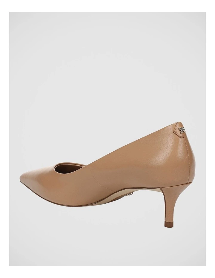 Summer Mid Heel Pump in French Sand Leather image 3