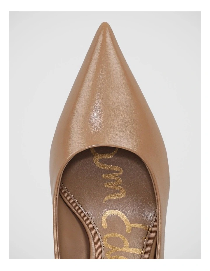 Summer Mid Heel Pump in French Sand Leather image 4