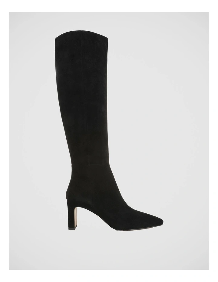 Sylvia Knee Boots in Black Suede image 1