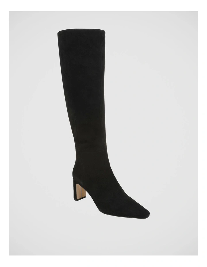 Sylvia Knee Boots in Black Suede image 2