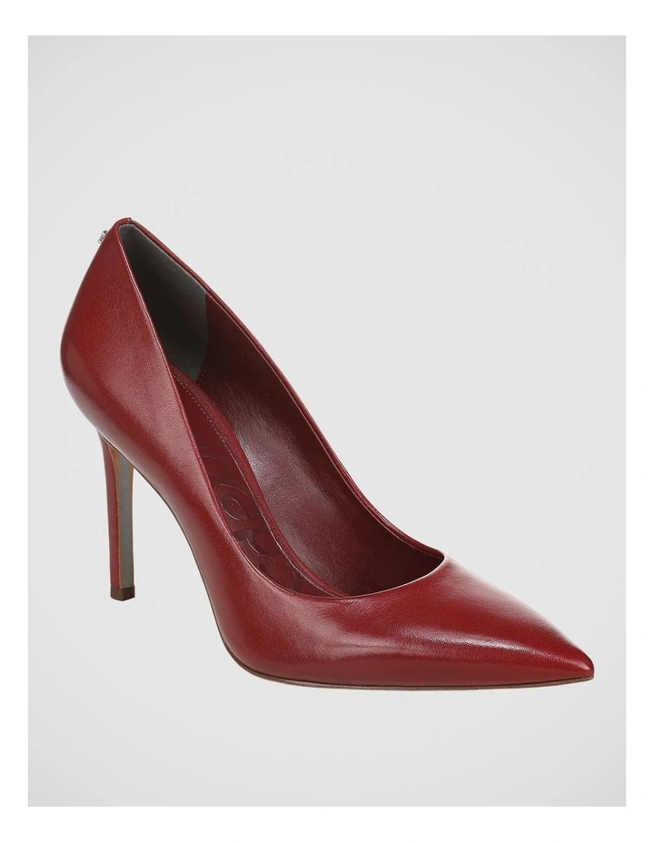 Hazel Stiletto Pump in Deep Scarlet Leather image 2