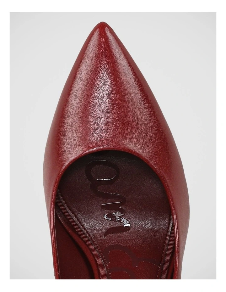 Hazel Stiletto Pump in Deep Scarlet Leather image 4